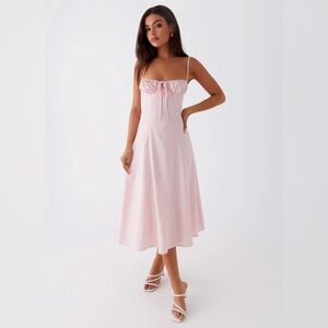 Peppermayo Thoughts of You Midi Dress - Pink